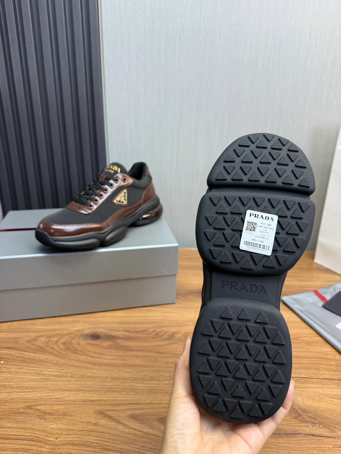 Men's shoes 💰660💰 [PRADA] Men's shoes are popular in the counter, official website is synchronized, 1 high-quality shipment ✔️Original cowhide upper + cowhide lining, 1🆚1 replica, original sole, 38-45 (45 customized, non-refundable)